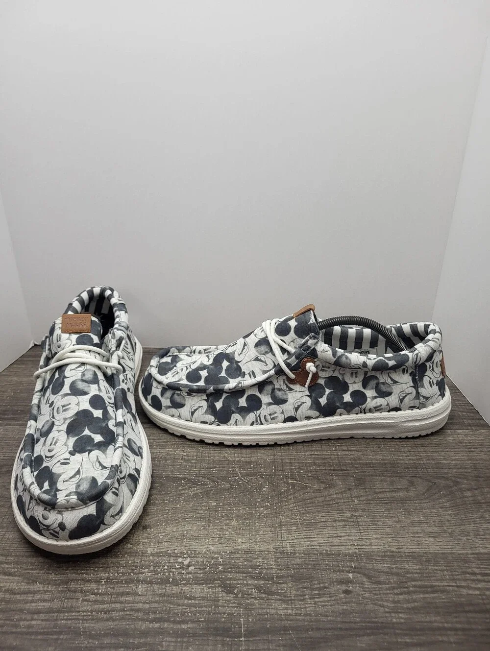 NEW Hey Dude Mickey Mouse Disney Print Wally Shoes Sz 13 B Grade